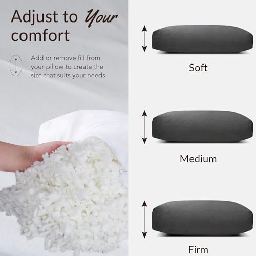 Head Recliner Pillow Adjustable Shredded Memory Foam Headrest Pillows for Recliner Chairs,Non-Slip Velvet Cushion for Pain Relief Neck Support Pillow for Travel Home Sofa Armchair with Zipper Cover