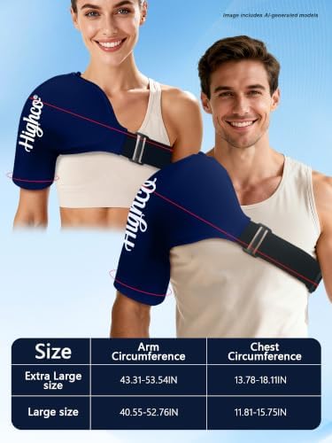 Shoulder Ice Pack Wrap for Rotator Cuff and Arm,Cold Compression for Relief