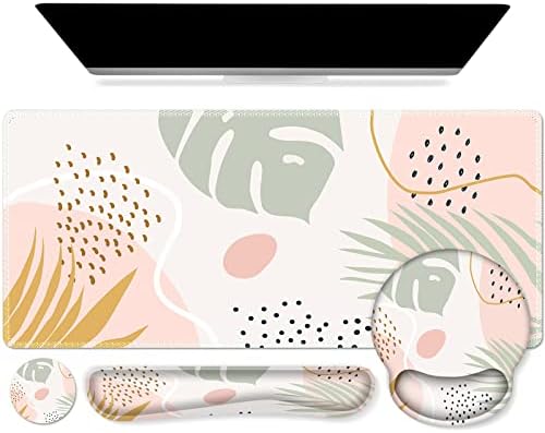 iCasso Mouse Pad for Workspace, Morandi 35.4"x15.7" Desk Protector
