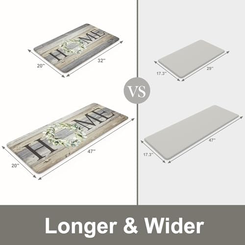 KIMODE Anti Fatigue Mats for Kitchen Floor Rugs Sets of 2 Cushioned