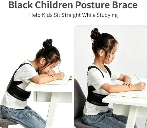 Back Brace Posture Corrector Kid Teenagers,Adjustable Upper Back Straightener Lumbar Support Belt for Hunchback Correction Pain Relief,Breathable Spine Support Brace Spine Corrector