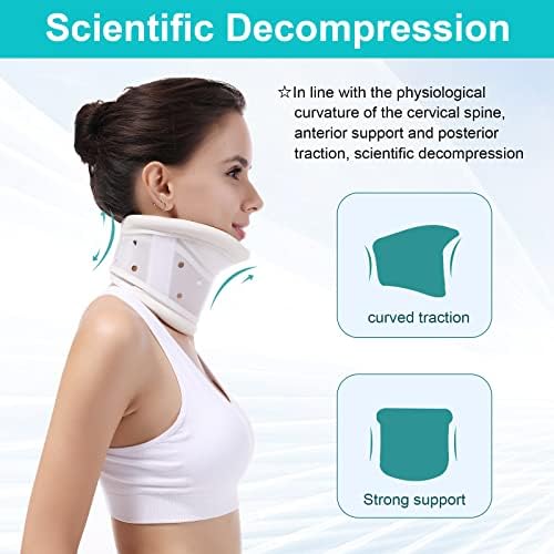 Upgrade Cervical Neck Brace Collar with Chin Support for Stiff Relief Cervical Collar Correct Neck Support Pain Bone Care Health(Upgrade Size L/XL)