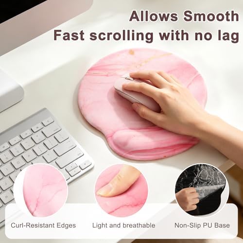 Ergonomic Mouse Pad with Wrist Rest, Mouse Pads for Desk Wrist Support