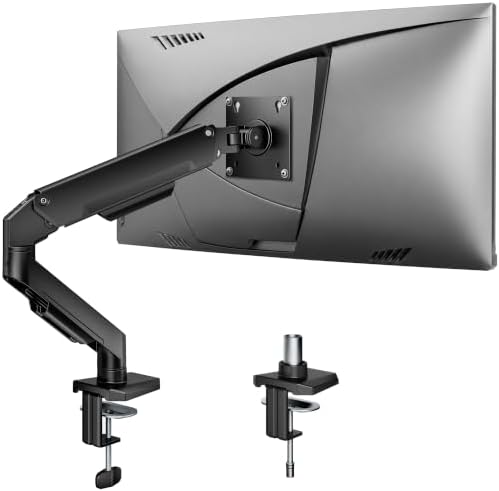 monTEK Aluminum Single Monitor Arm for 17-32" Screens, Holds 19.8 lbs