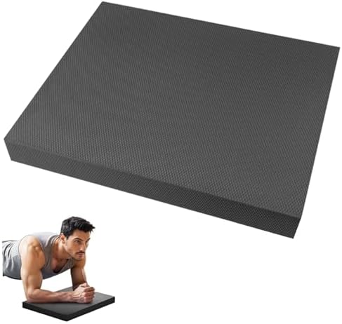 Foam Balance Pad, 16x3x2" High Density Balance Mat Heavy Duty Non-Slip Protective Foam Pads for Exercise, Stability Training, Yoga, Black Cushion