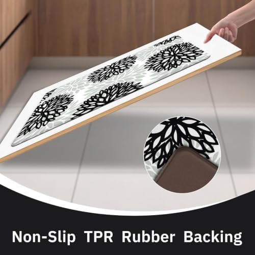 Kitchen Mats Set of 2 Cushioned Anti Fatigue Kitchen Rugs Non Slip Waterproof Kitchen Runner Memory Foam Kitchen Floor Mat Comfort Standing Mat for Sink,Office,Laundry
