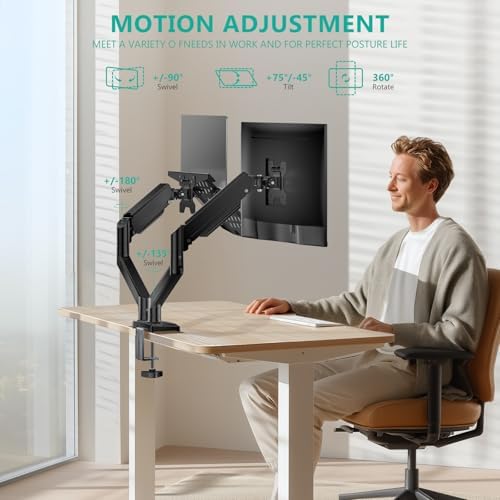WALI Laptop and Monitor Stand for 17” Notebook and 32” Monitors