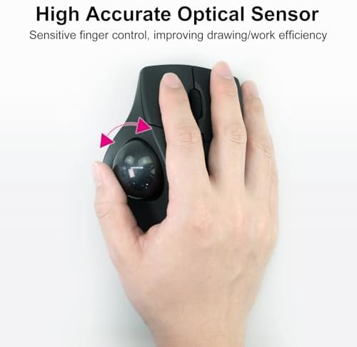 SANWA 40mm/1.57in Trackball, Replacement Ball GMATB39, GMAWTB40, GMABTTB41, Kensington Orbit Fusion, and Other Compatible Trackball Mice, Glossy Black