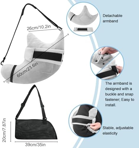 Shoulder Surgery Pillow for Rotator Cuff Pain Impingement Replacement Recovery Aids Side Sleepers Body Post Arm Injury Support Relief Supplies Broken Collarbone Must Haves with Forearm Sling