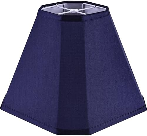 GO&SO Blue Lamp Shades 1Pc,6.5" x 13" x 10.5",Bell Fabric Lampshade