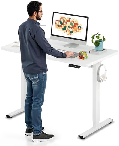 SANODESK One-Piece Electric Height Adjustable Standing Desk 40''x 24''