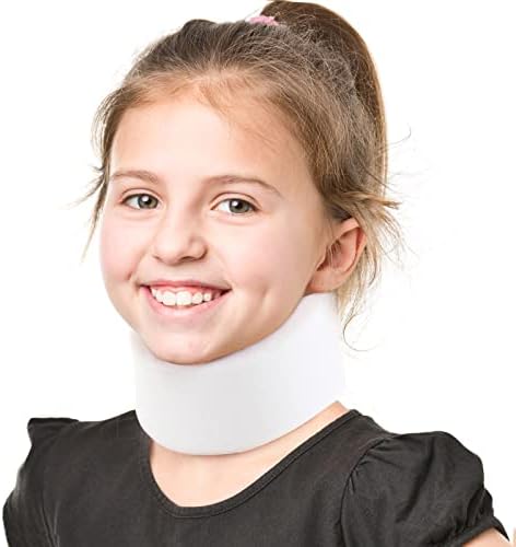 Kids Neck Brace for Neck Pain and Support, Soft Foam Cervical Collar Adjustable Youth Neck Support for Childrens Whiplash and Childs Torticollis Neck Stabilizer