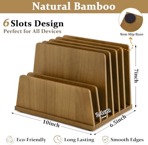 Unittype Multi Device Organizer, 6 Slots, Walnut Color