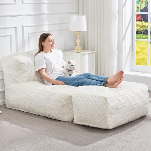 Hobestluk Large Bean Bag Chairs Sofa for Adults Giant BeanBag Couch Lounger