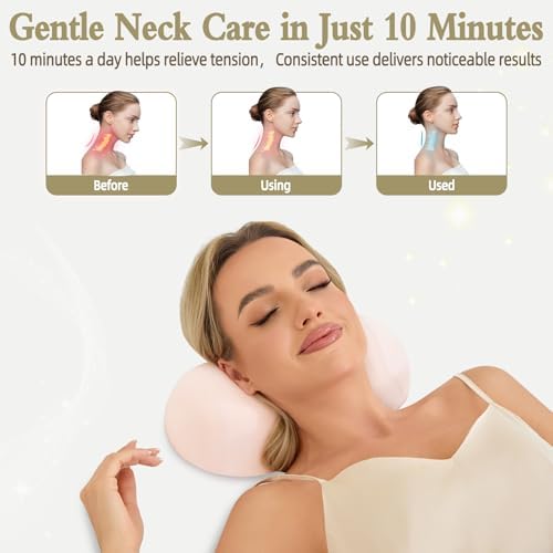 HydroAurum Cervical Neck Pillow, 100% Memory Foam Neck Roll Pillow for Neck and Shoulder Pain Relief, Orthopedic Support for Office Workers, Drivers & Yoga