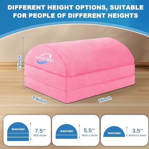 Foot Rest for Under Desk at Work, Foot Stool with Washable Cover, Comfortable Office Desk Accessories, Footrest with 3 Adjustable Heights, for Offices Gaming Chair, for Leg Support