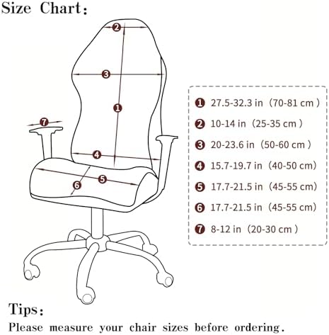 FORCHEER Gaming Chair Cover with Armrest Covers Set 4-Piece Black Water-Repellent Jacquard Racing Gaming Chair Slipcover Washable Cat Scratch Proof
