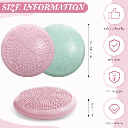 Libima 8 Pcs Wiggle Seat for Sensory Kids Flexible Wobble Cushion Non Slip Balance Disc for Adults Core Strength Physical Exercise Improve Posture School Home Office