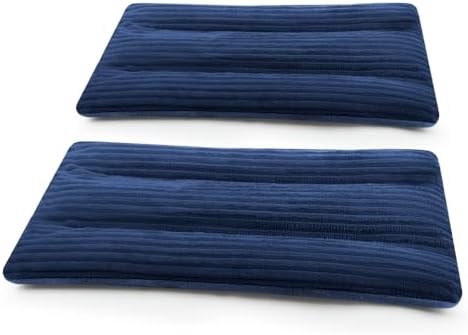 Mini Microwave Heating Pad - 2 Pack, Moist Heat Pack Pillow Warm Compress for Neck, Shoulders, Knee, Wrist, Abdomen (Dark Blue)