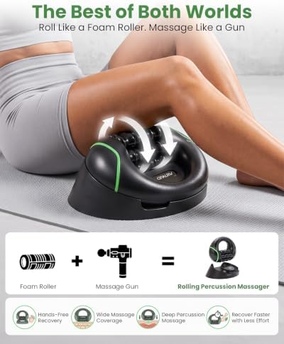 Electric Muscle Roller with Dock, Power Percussive Rolling Massager