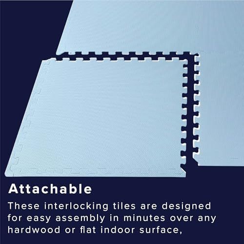 We Sell Mats 3/8" Thick Multipurpose EVA Foam Exercise Floor Mat, Interlocking Tiles, Anti-Fatigue for Home or Gym