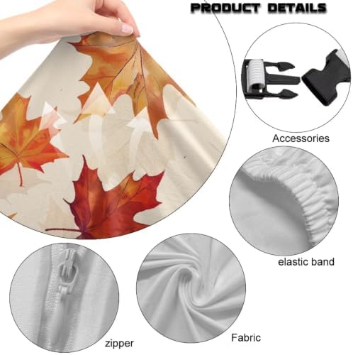 Fall Maple Leaf Gaming Chair Covers Anti-Slip Gamer Chair Seat Cover Stretch Fit Office Computer Armchair Slipcover for Reclining Racing Gaming Chairs
