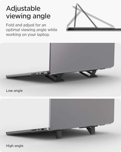 Spigen Slim Fold Adhesive Laptop Stand 2 Piece Foldable Portable