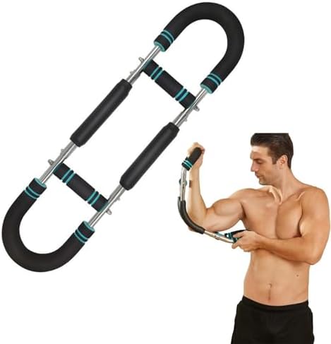 TOPROAD Portable Arm Trainer - 3-Level Adjustable Forearm Exerciser for Office Workout, Compact Upper Body Machines Equipment with Non-Slip Grips