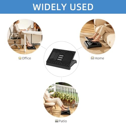 JOYZAN Foldable Foot Rest for Under Desk Footstool with Massage Roller