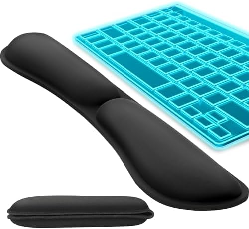 KTRIO Keyboard Wrist Rest, Memory Foam Wrist Rest, Black