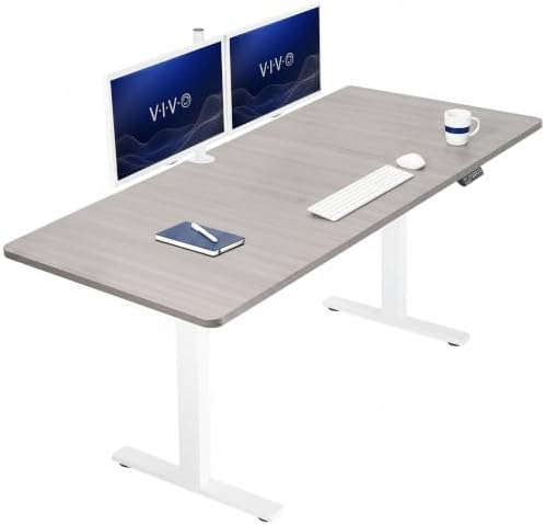 VIVO Dark Gray 71 x 36 in Standing Desk, DESK-KIT-1W7G-36