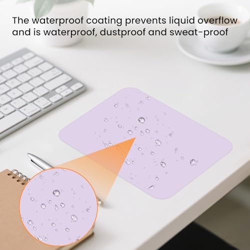 Small Mouse Pad 6 x 8 Inch, Horizontal and Vertical Flexible use. Great for Traveling, Wireless laptops, Keyboard Trays, Offices, etc. (Purple)