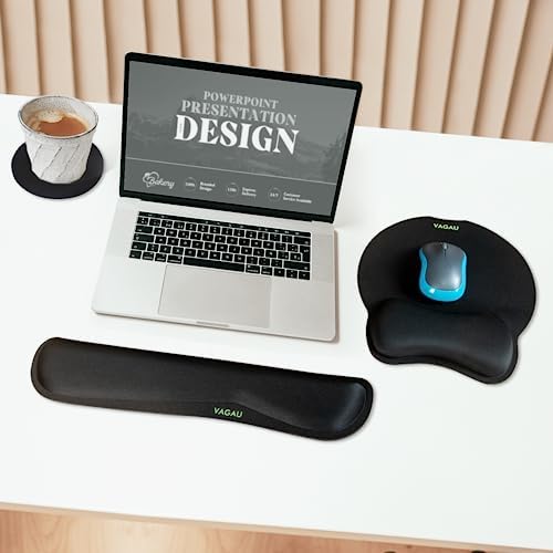 VAGAU Premium Keyboard Wrist Rest and Mouse Pad Wrist Support