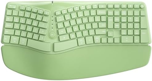 Split Ergonomic Keyboard Wireless with Cushioned Wrist & Palm Rest