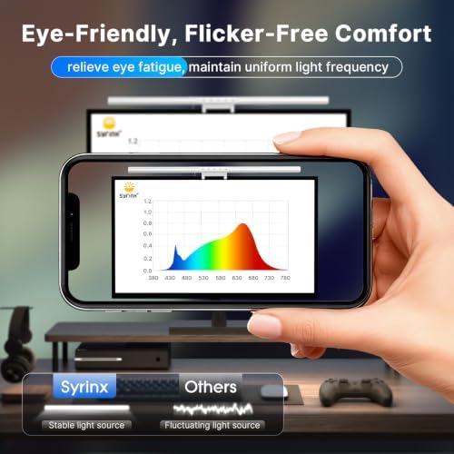 Syrinx LED Monitor Light Bar, 16.7" Computer Monitor Lamp with Backlight