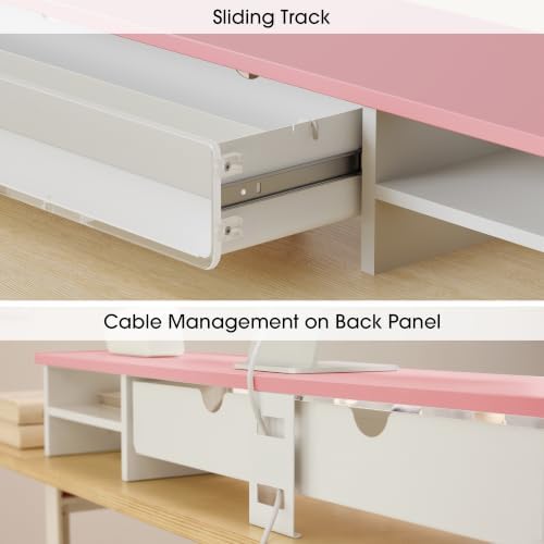 Fenge Monitor Stand with Acrylic Display Drawer for Figures & Collectibles