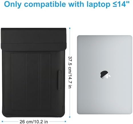 Laptop Sleeve Bag with Stand and Wireless Charger for MacBook Air 13.6 inch/Pro 14, MacBook Pro/Air/Neo 13, Bag for 14 inch Laptops with Wireless Charging 3 in 1