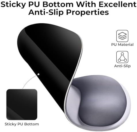 EooCoo Mouse Pad with Gel Wrist Rest, Ergonomic Mousepad Wrist Alignment