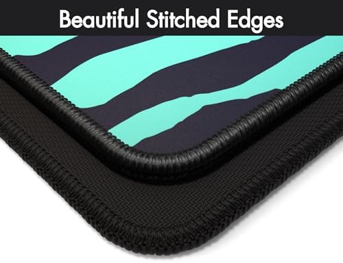 Gamer Boss - Gaming Mouse Pad - 48 x 24 Inches - 4mm Thick with Stitched Edges, Non-Slip Rubber Base, Premium Cloth Mousepad, Desk Mat for Laptop, Keyboard, Computer & PC (Mega, Blue Zebra)