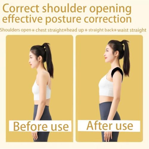 posture corrector shoulder brace back brace posture corrector back brace for women corrector de postura para mujer (Black, Large)