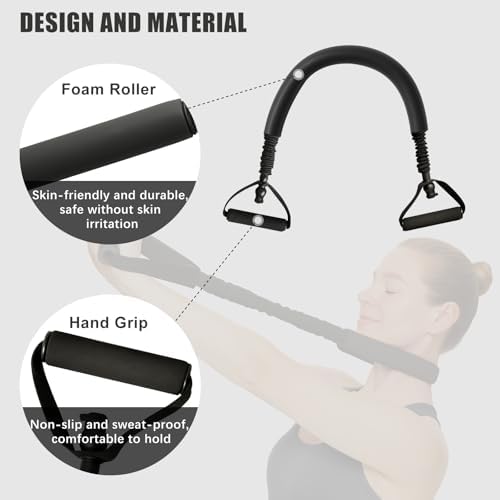 Neck Stretcher Exerciser, Cervical Traction Device for Pain Relief, 30-35lbs Cervical Collar Exerciser with Wider Padding for Spine Alignment & Posture Correction, Portable Neck Relaxer (Black)