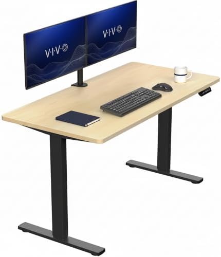 VIVO Light Wood 55 x 28 in Standing Desk, DESK-KIT-1B55C