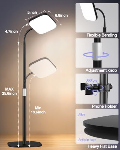 EMART Desktop Zoom Meeting Streaming Key Light with Flexible Gooseneck