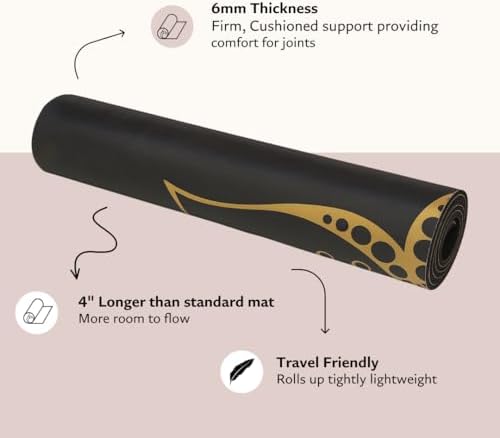 Shakti Warrior TPE Yoga Mat (72 inch x 24 inch x 6mm Thick)