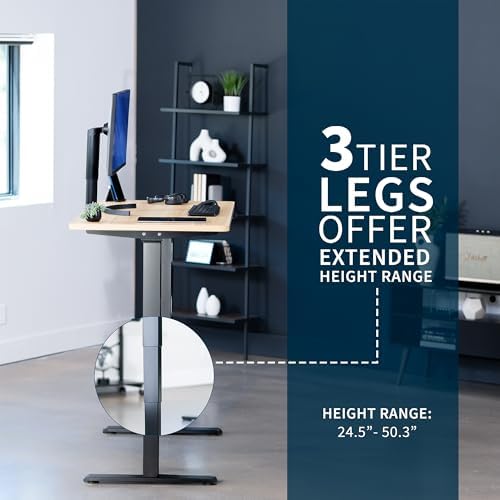 VIVO Light Wood 55 x 28 in Standing Desk, DESK-KIT-2B55C