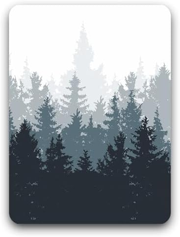Small Mouse Pad, Mini Mouse Pad 6 x 8 in, Thick Rubber Waterproof Mouse Mat, Cute Mousepad for Women Men Kids Wireless Mouse Mini Laptops Keyboard Tray Home Office Travel, Black White Forest