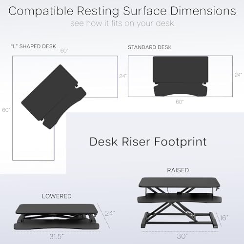 VIVO Reclaimed Wood 32 inch Desk Converter, DESK-V000KP