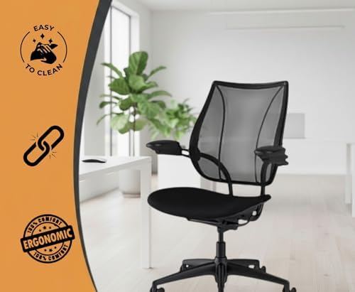Solid-Core Replacement Black Arm Pads for Liberty Office Chair – Durable Gel Alternative Armrest Set (Left & Right) – Fits Height Adjustable Task & Stool Chairs – Fixes Cracked Pads