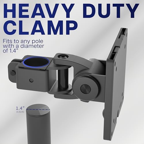 VIVO Black Pole Bracket Monitor Mount, Up to 49" Ultrawides, MOUNT-POLE49U