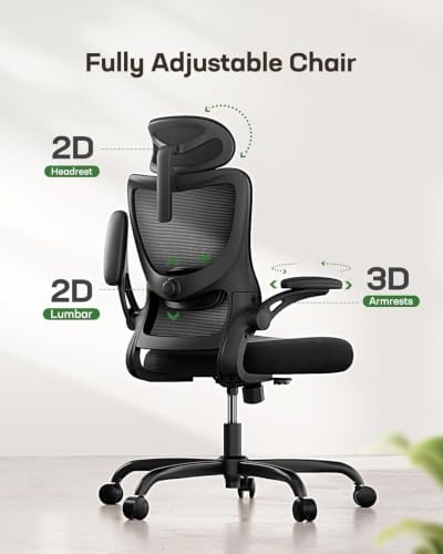 Marsail Ergonomic Office Chair with 3D Armrests, Pack of 5